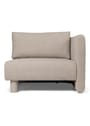 Ferm Living - Sofa modułowa - Dase Sofa - Armrest Left - Soft Bouclé - Natural