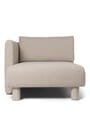 Ferm Living - Modular sofa - Dase Sofa - Armrest Left - Soft Bouclé - Natural