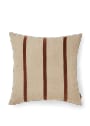 Ferm Living - Pillow - Senti Stripe Cushion - - Dark Sand/Linen