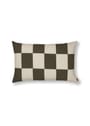 Ferm Living - Cushion cover - Fold Patchwork Cushion Cover - Coffee/Undyed