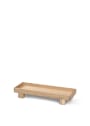 Ferm Living - Lniany pokrowiec - Bon Wooden Tray - X Small - Smoked Oak