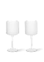 Ferm Living - Wine glass - Ripple Red Wine Glasses - Set Of 2 - Set of 2 - Clear