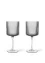 Ferm Living - Wine glass - Ripple Red Wine Glasses - Set Of 2 - Set of 2 - Clear