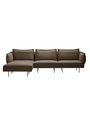 Handvärk - Couch - Modular Sofa 3-Seat Sofa with Chaise by Emil Thorup - Dark Grey