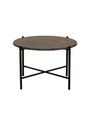 Handvärk - Coffee table - Round Coffee Table - Black Marble/Black 60