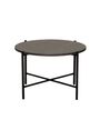 Handvärk - Coffee table - Round Coffee Table - Black Marble/Black 60
