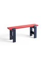 HAY - Gartenbank - Weekday Bench Duo - Olive & Wine Red