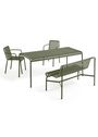 HAY - Tuinmeubelset - 1 Palissade Bord, 2 Palissade Armchair og 1 Palissade Dining Bench - Anthracite