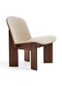 HAY - Loungestol - Chisel Lounge Chair | Front Upholstery - Lacquered Oak / Hallingdal 407