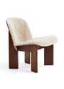 HAY - Loungestol - Chisel Lounge Chair | Front Upholstery - Lacquered Oak / Hallingdal 407