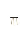 HAY - Spisebord - CPH Deux 220 2.0 Table - Ink Black Laminate / Ink Black Lacquered Beech - Ø75