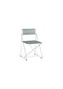 HAY - Esstischstuhl - X-Line Chair Chromed Base / Indoor - Chalk White Powder Coated Steel / Chromed Steel