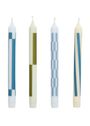 HAY - Bougies - Pattern Candle / Set of 4 - Crisp Mix