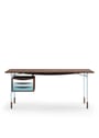 House of Finn Juhl - Skrivebord - Nyhavn Arbejdsbord m. Skuffekasette / By Finn Juhl - Walnut / Black Legs / Cold colour tray