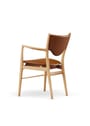 House of Finn Juhl - Spisebordsstol - 46 Armchair / By Finn Juhl - Dark Oiled Oak / Black Prestige Leather