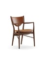 House of Finn Juhl - Spisebordsstol - 46 Armchair / By Finn Juhl - Dark Oiled Oak / Black Prestige Leather