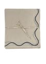 Jou Quilts - Tablecloth - Curved embroidery table cloth - Light blue