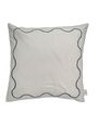 Jou Quilts - Tyynynpäällinen - Curved embroidery cushion cover - Light blue