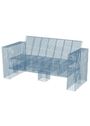 Kalager Design - Sofá del salón - Wire Loungecouch - 2 pers. - Rustic Grey