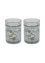 Konges Sløjd - Children's cup - 2 Pack Glitter Cups - Bow Kitty