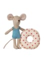 Maileg - Peluche - Beach Mouse With Float, Little Sister - Flower