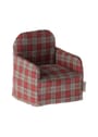 Maileg - Poppen accessoires - Chair Stripe, Mouse - Red