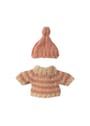 Maileg - Kortin haltija - Knitted Sweater And Hat, Big Brother Mouse - Big Brother Mouse