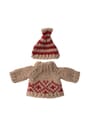 Maileg - Kortin haltija - Knitted Sweater And Hat, Big Brother Mouse - Big Brother Mouse