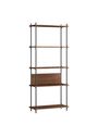 MOEBE - Librería - Shelving system - S.200.1.A - Oak / Warm Grey