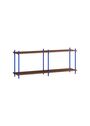 MOEBE - Étagère - Shelving system - S.65.2.B - Oak / Deep Blue