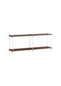 MOEBE - Display - Shelving system - S.65.2.B - Oak / Deep Blue