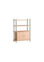 MOEBE - Display - Shelving system - S.115.1.B - Oak / Deep Blue