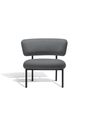 Møbel Copenhagen - Lounge stol - Font Lounge Chair - Black with a hint of Blue Remix 196 - Black Frame