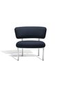 Møbel Copenhagen - Loungestol - Font Lounge Chair - Black with a hint of Blue Remix 196 - Black Frame