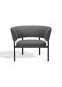 Møbel Copenhagen - Lounge chair - Font Lounge Armchair - Black with a hint of Blue Remix 196 - Black Frame