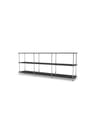 Montana - Shelving system - Montana Free 222000 - Frame: 44C Chrome - 167 Ruby