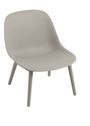 Muuto - Lounge stoel - Fiber Lounge Chair - Wood Base - Black/Black