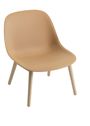 Muuto - Krzesło do salonu - Fiber Lounge Chair - Wood Base - Black/Black