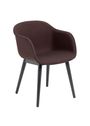 Muuto - Dining chair - Fiber Chair - Wood Base - Grey/Grey