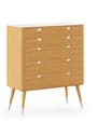 Naver Collection - Dresser - Chest of drawer / AK2430 by Nissen & Gehl - Oiled walnut / Corian top / point legs