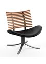 Naver Collection - Lounge stol - Leopard Chair / GM 4165 by Henrik Lehm - Oiled elm / Naver Select Cognac leather / Stainless steel