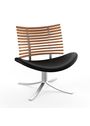 Naver Collection - Lounge stol - Leopard Chair / GM 4165 by Henrik Lehm - Oiled elm / Naver Select Cognac leather / Stainless steel