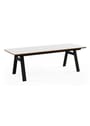 Naver Collection - Eettafel - Chess Table w. Corian Top Inkl. 1 Butterfly extension leaf / GM 3400 by Nissen & Gehl - Oiled Oak / Black powder coated steel