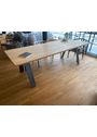 Naver Collection - Dining Table - Plank Table / GM 3200 by Nissen & Gehl - Oiled Oak / Black powder coated steel