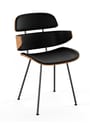 Naver Collection - Esstischstuhl - Midas armchair / GM 576 by Susanne Grønlund - Lacquered oak / Naver Select black leather / Stainless steel