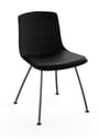 Naver Collection - Sedia da pranzo - Tulip chair / GM 315-316 by Nissen & Gehl MDD - Black Stained / Naver Select black leather / Black powder coated steel