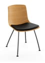 Naver Collection - Cadeira de jantar - Tulip chair / GM 315-316 by Nissen & Gehl MDD - Black Stained / Naver Select black leather / Black powder coated steel