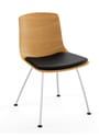 Naver Collection - Dining chair - Tulip chair / GM 315-316 by Nissen & Gehl MDD - Black Stained / Naver Select black leather / Black powder coated steel