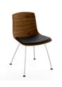 Naver Collection - Esstischstuhl - Tulip chair / GM 315-316 by Nissen & Gehl MDD - Black Stained / Naver Select black leather / Black powder coated steel