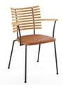 Naver Collection - Silla de comedor - Tiger armchair / GM4106 by Henrik Lehm - Oiled oak / Naver Select Cognac leather / Stainless steel